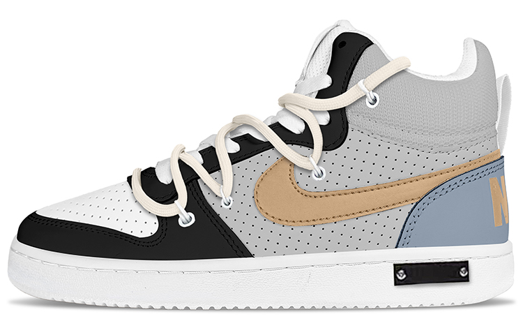 Nike Court Borough Low Mid Mid-Top Skateboard Shoes Men's Gray Blue