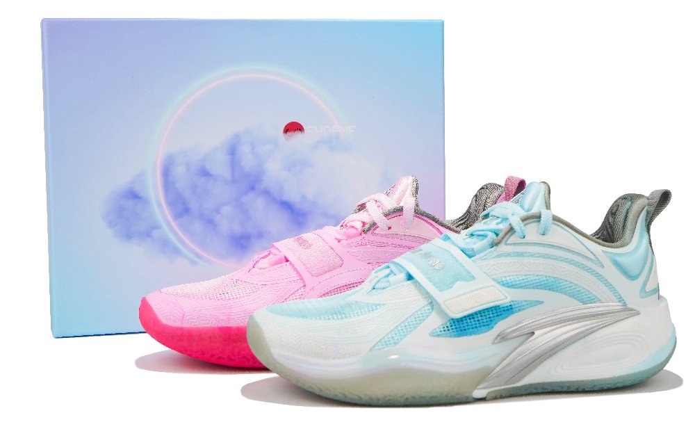 Anta KAI 1 KAI 1 'White Ghost' Low Top Basketball Shoes Unisex Blue Pink