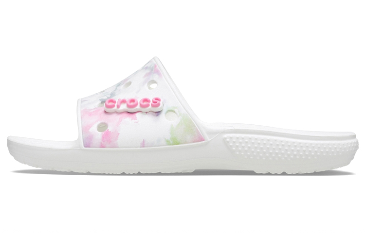 Crocs Classic Bleach Dye Slides 'White Pink'