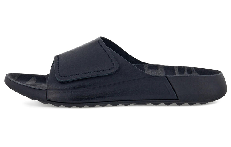 Ecco Rubber Sole Abrasion-Resistant Slide Slippers Women's Black