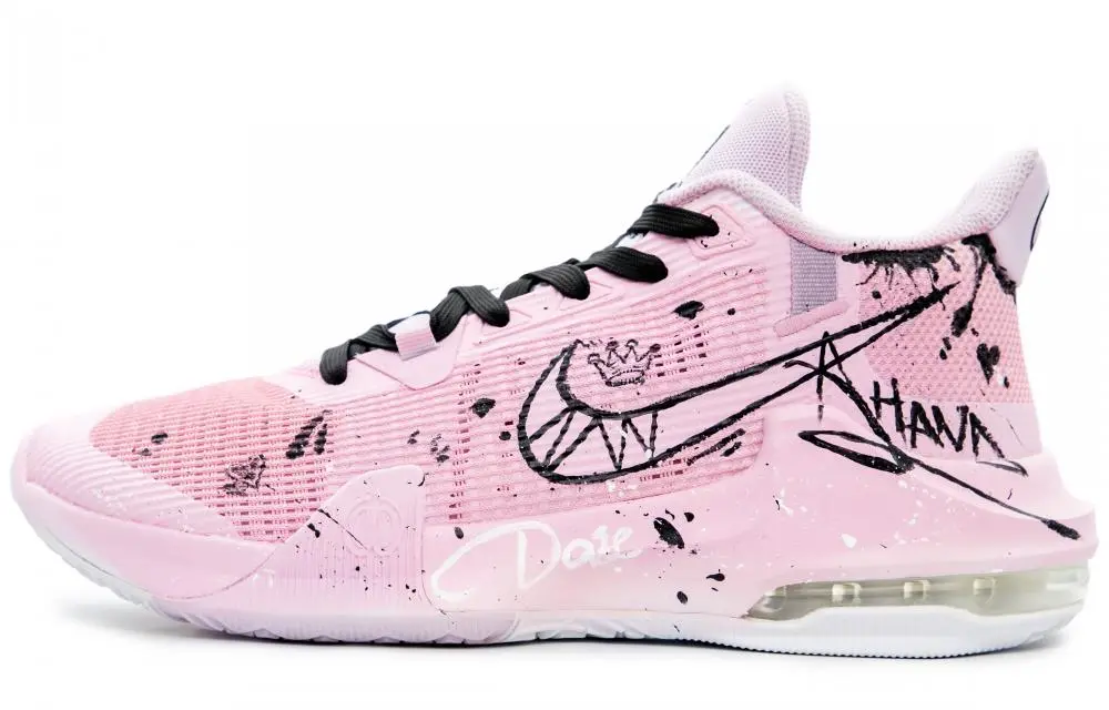 Nike Air Max Impact Cushioning Anti-Slip And Wear-Resistant Low-Top Basketball Shoes Men's Pink Purple