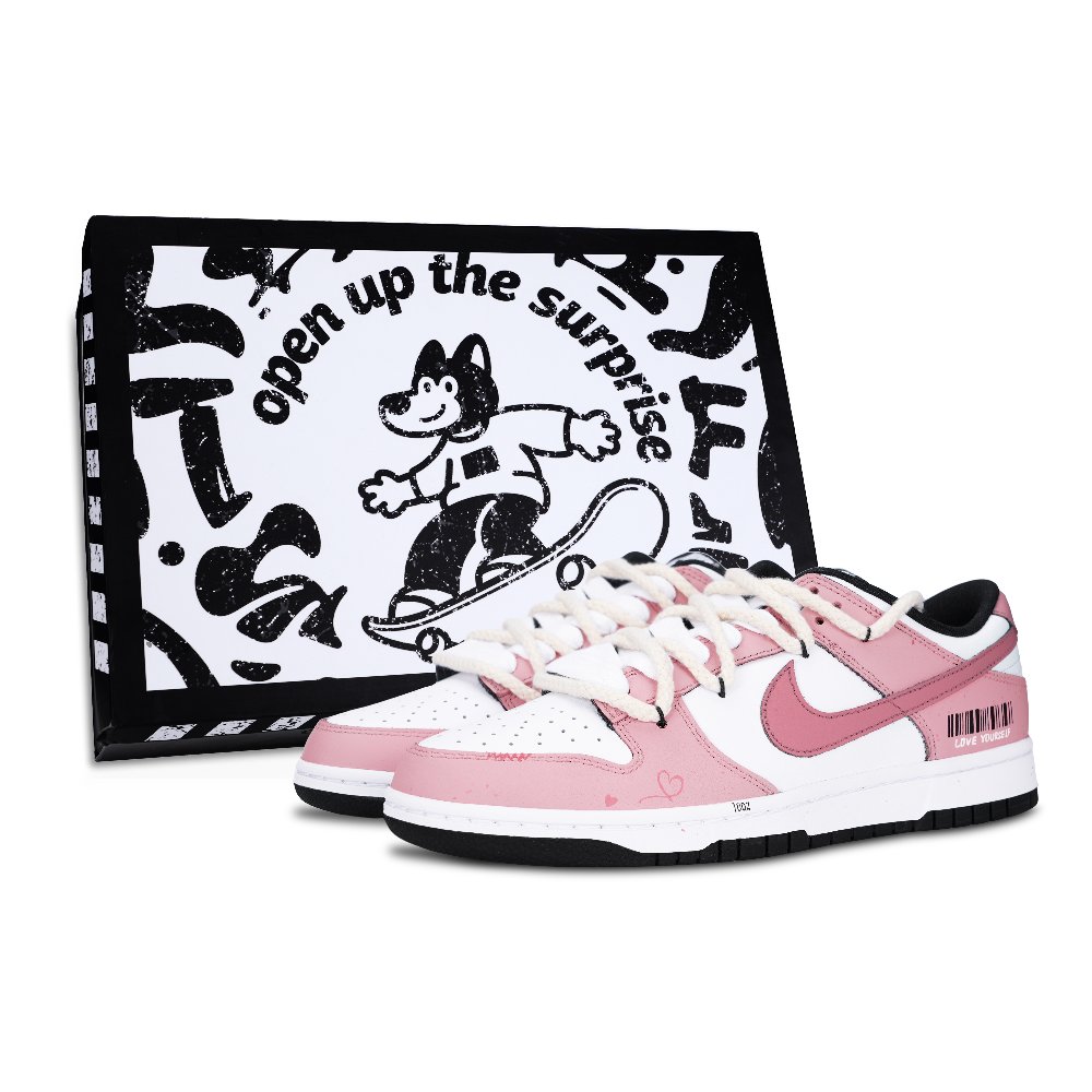 Nike Dunk Low Top Skateboard Shoes Unisex Pink