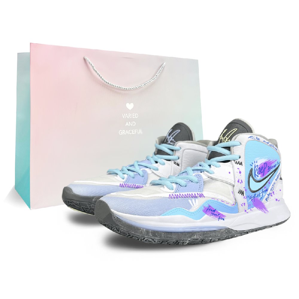 Nike Kyrie 8 Infinity Basketball Shoes Unisex Mid-Top Blue/White
