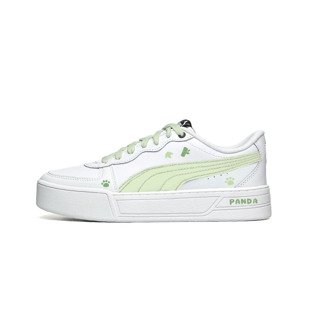 PUMA Skye Low Top Skateboard Shoes Women's White Green