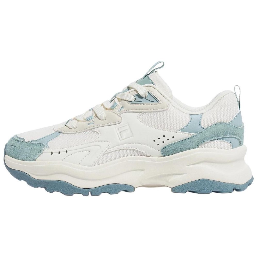 FILA Wood Block Wear resistant And Lightweight Low Top Casual Shoes Unisex White
