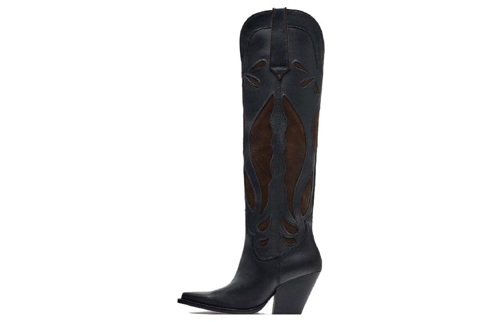ZARA Knee high Boots 7cm Women's Black