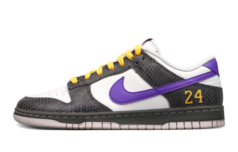 Nike Dunk Abrasion Resistant Low Top Skateboard Shoes Men's Black Purple White