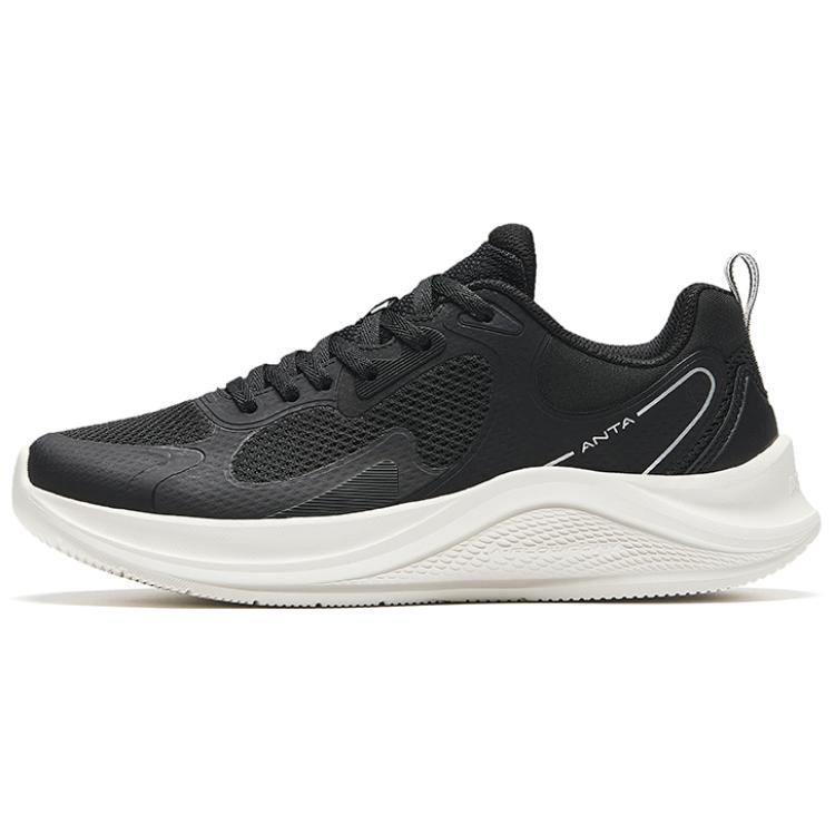 Anta Wear-Resistant Slip-Resistant Low-Top Casual Running Shoes Women's Black Silver