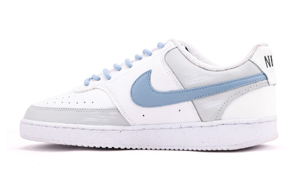 Nike Court Vision 1 Anti Slip Wear Resistant Low Top Skateboard Shoes Men's White Blue