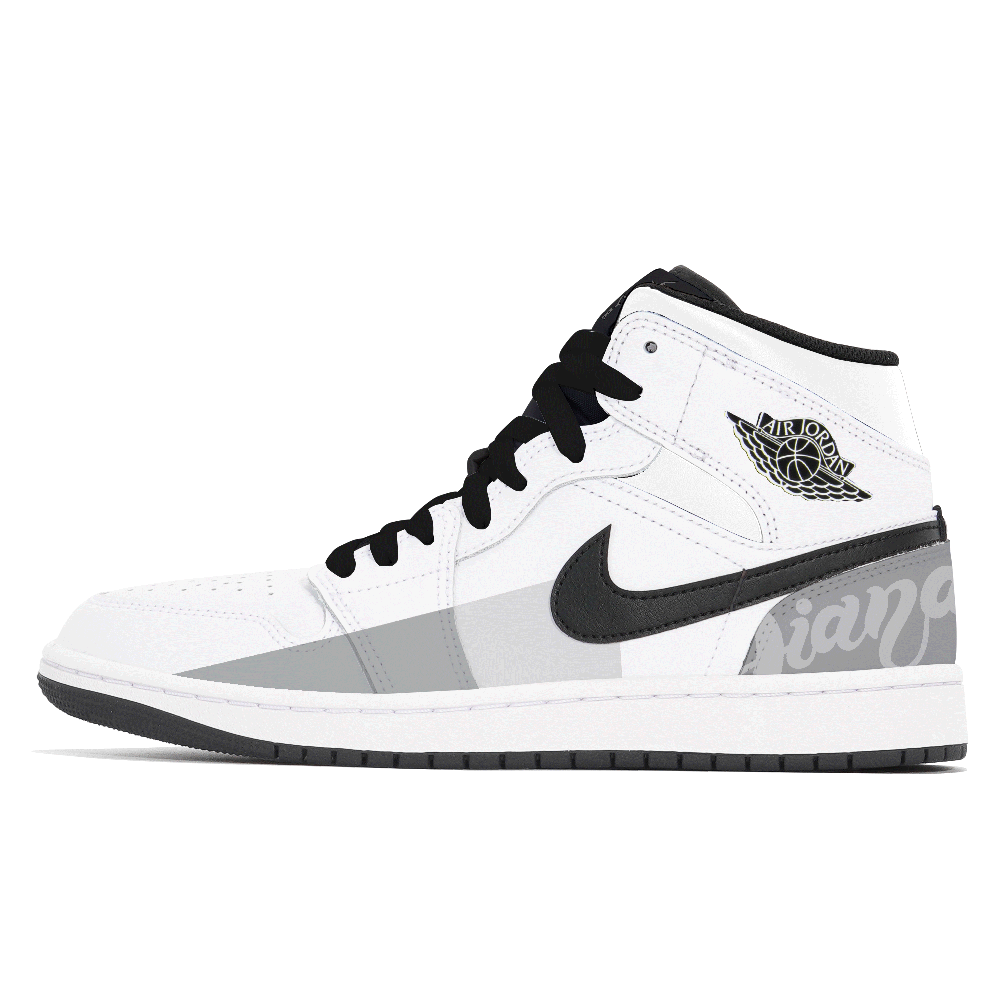 Jordan Air Jordan 1 Mid Top Vintage Basketball Shoes Men's White