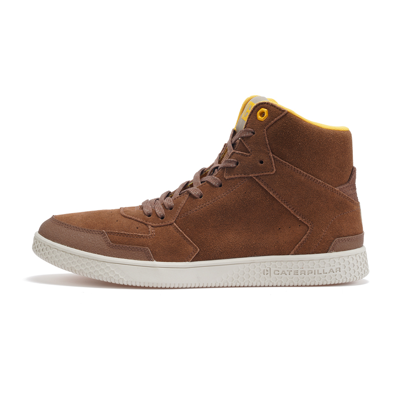 CAT Pause Sport Mid SS23 Abrasion-Resistant High-Top Outdoor Shoes Unisex Brown
