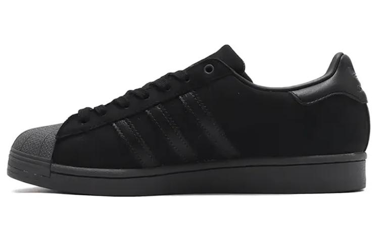 Adidas Originals SUPERSTAR Slip Resistant Shock Absorbers Lightweight Low Top Skateboard Shoes Men's Black Gray