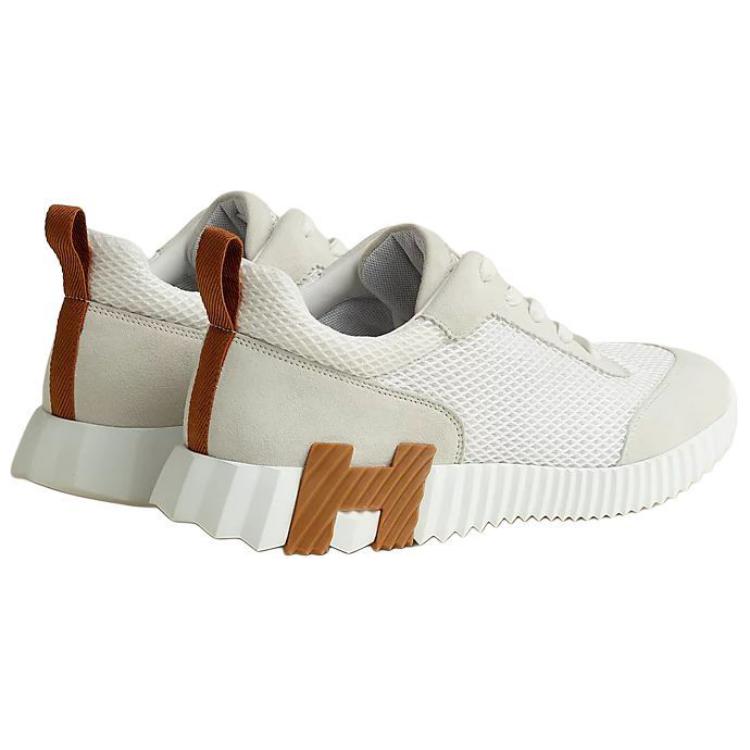 HERMES Bouncing Low Top Casual Shoes Men's White