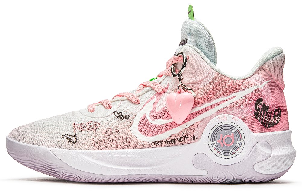 Nike KD Trey 5 IX Vintage Basketball Shoes Unisex Low-Top White Pink