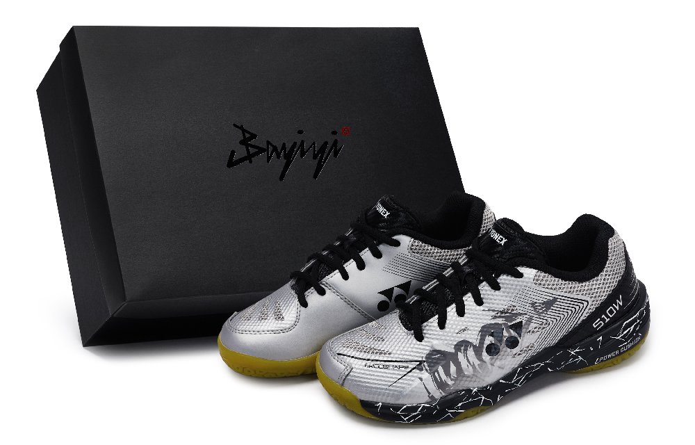 YONEX Power Cushion Anti Slip Wear Resistant Low Top Badminton Shoes Unisex Black Gray Silver