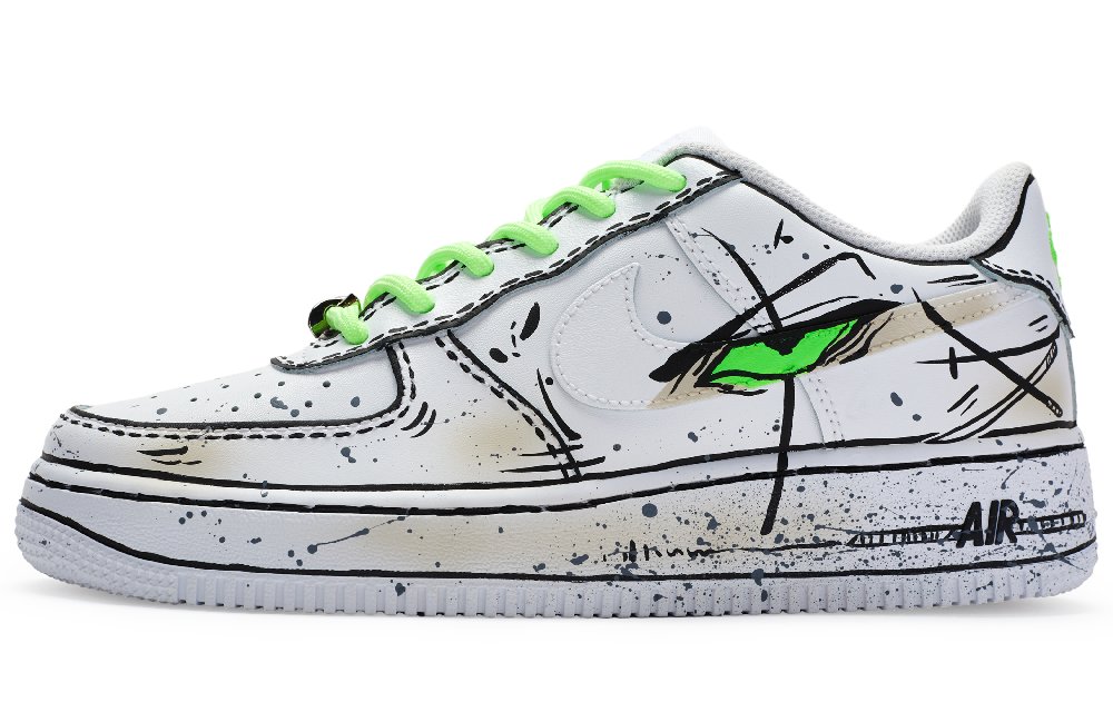Nike Air Force 1 Low 811 Manufacturing Three Thousand Worlds Low-Top Skateboard Shoes Men's Black White Green
