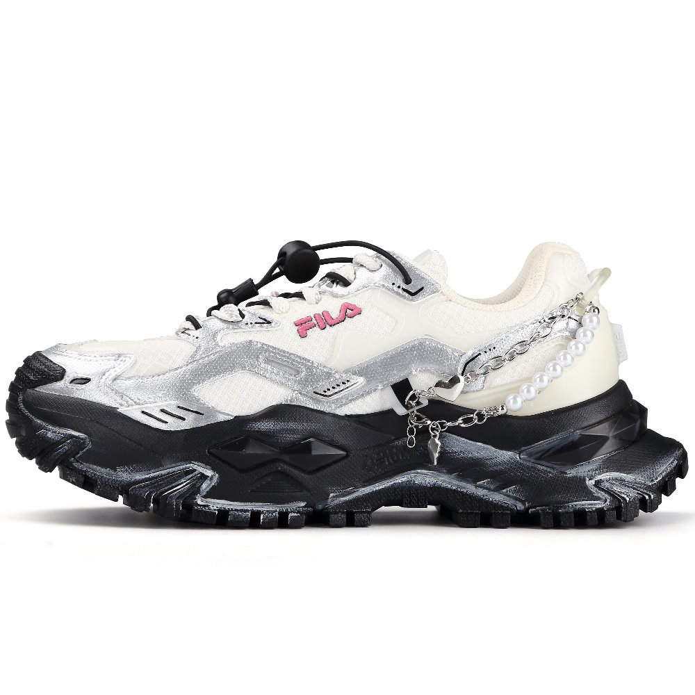 FILA FUSION Bianco Casual Shoes Women's Low Top Silver
