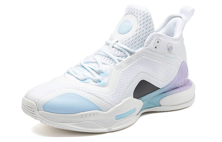 361° AG 2 Cushioning, Slip Resistant, Abrasion Resistant, Coverage, Support Mid Top Basketball Shoes Men's White Blue