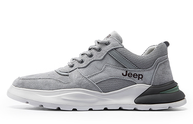 Jeep Skateboard Shoes Men's Low Top Gray