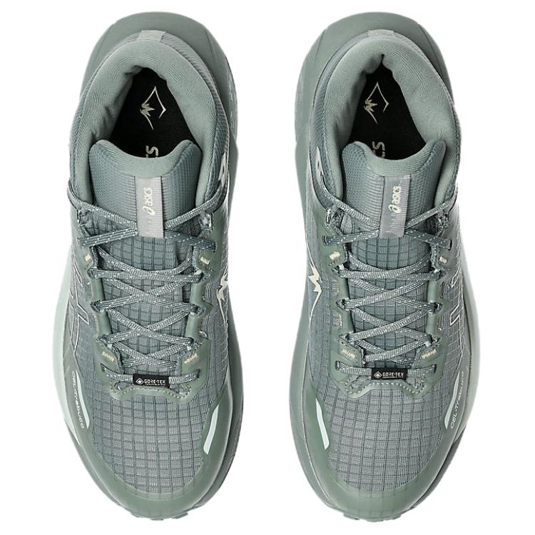 ASICS GEL TRABUCO Wear resistant And Waterproof Mid top Trail Running Shoes Men's Gray Green купить в интернет-магазине Yoocart с быстрой доставкой по России.
