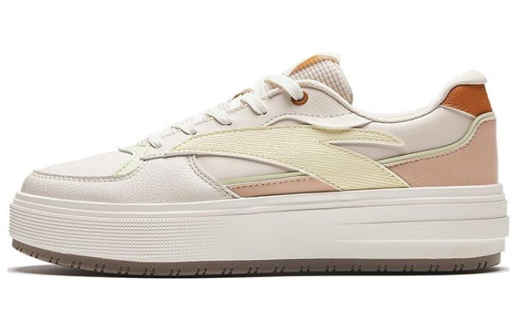 Anta Anti-Slip Wear-Resistant Low-Top Skateboard Shoes Women's Gray Yellow