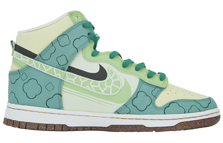 Nike Dunk Patchy Four-Leaf Clover Anti-Slip And Wear-Resistant Lightweight High-Top Skateboard Shoes Men's Yellow Green купить в интернет-магазине Yoocart с быстрой доставкой по России.