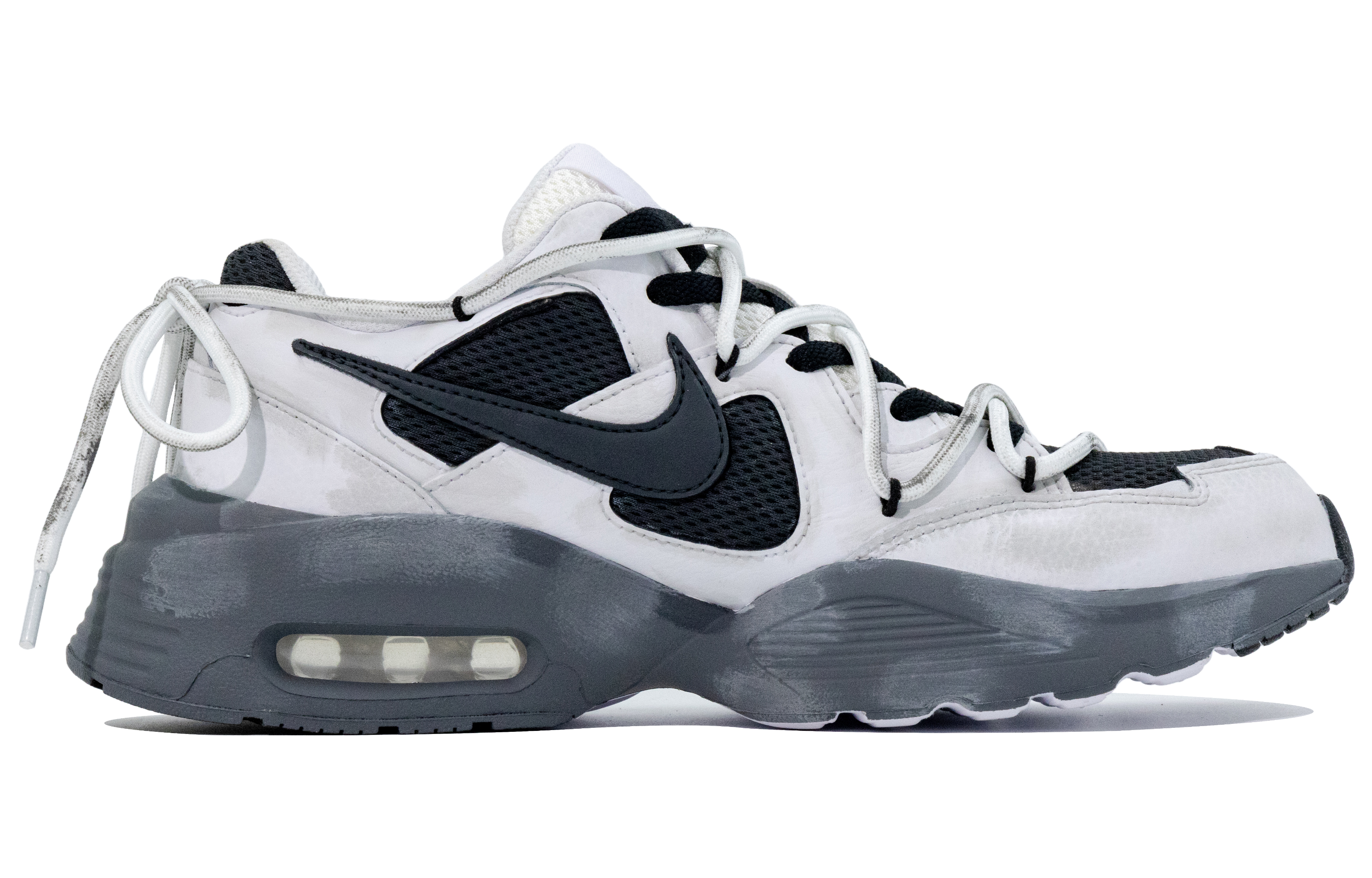 Nike Air Max Fusion Abrasion Resistant Low Top Running Shoes Men's Light Gray