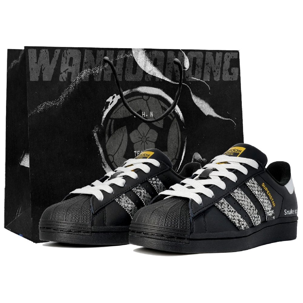Adidas Originals SUPERSTAR Slip-Resistant Low-Top Skateboard Shoes Unisex Black White