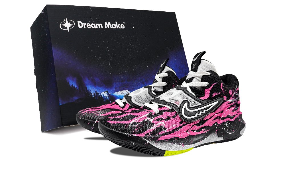 Nike KD Trey 5 X EP Yidong BBOX Cushioning, Wear Resistant Low Top Basketball Shoes Men's Black Pink