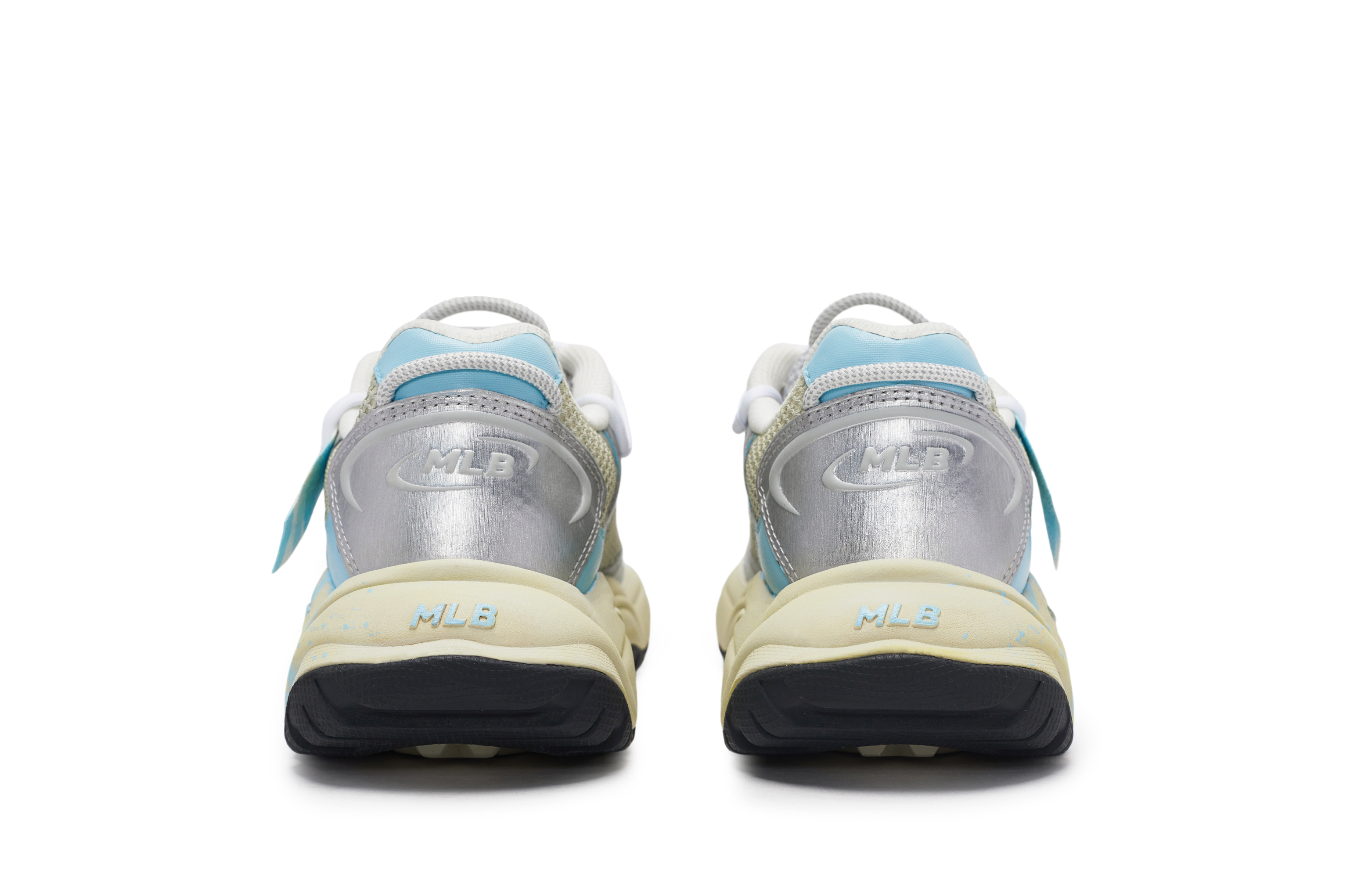 MLB New York Yankees Anti Slip Wear Resistant Low Top Chunky Sneakers Unisex Yellow Blue