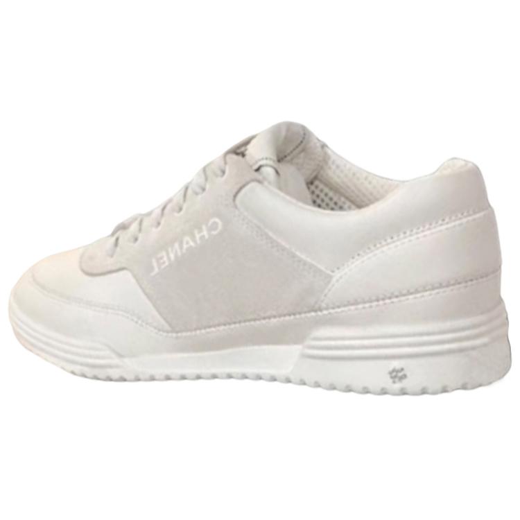 CHANEL Low-Top Casual Shoes Women's White Gray