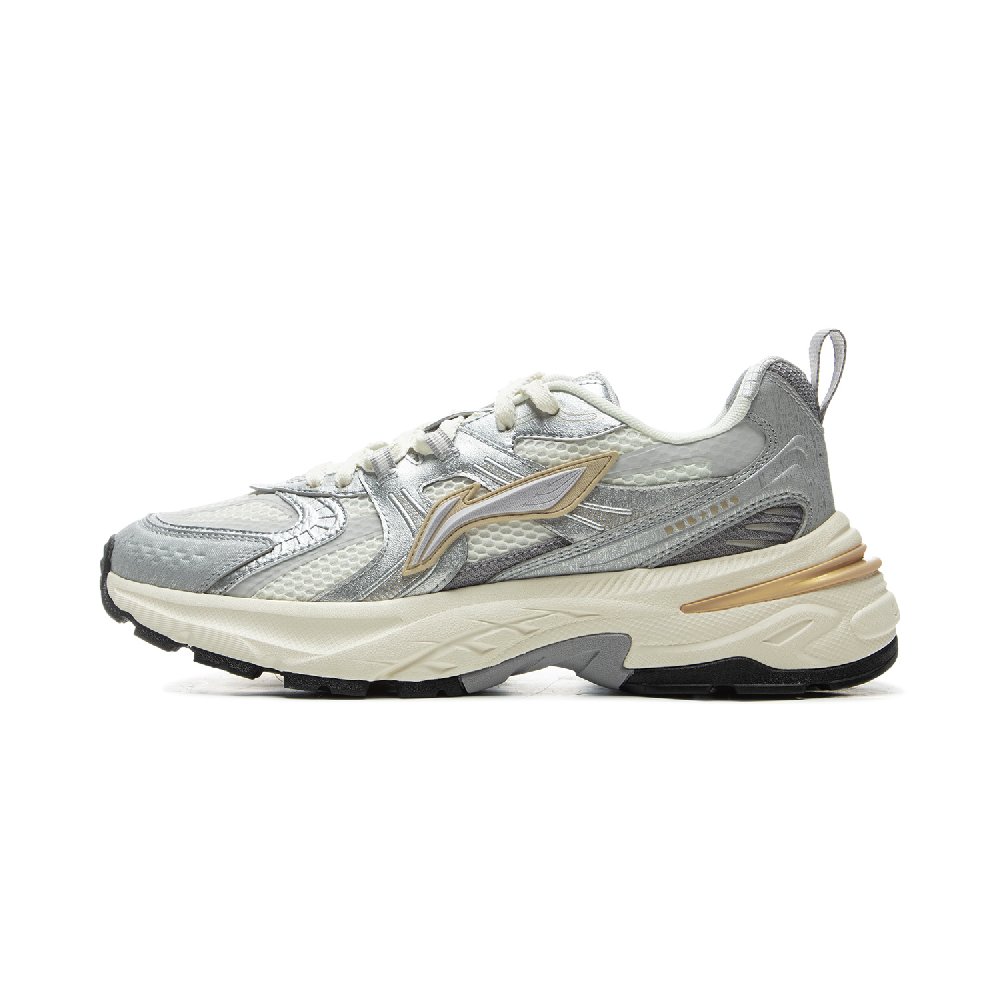 LiNing Beichen 2K Anti Slip Wear Resistant Low Top Chunky Sneakers Men's Silver