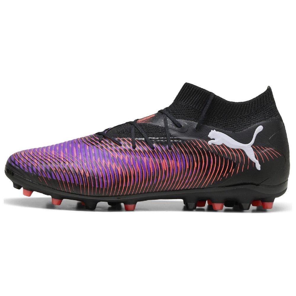 PUMA FUTURE 8 MG Multi Ground Soccer Shoes Unisex Black White Red