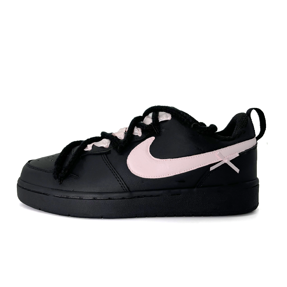 Nike Court Borough 2 Slip Resistant, Abrasion Resistant, Lightweight Low Top Skateboard Shoes Women's Black Pink