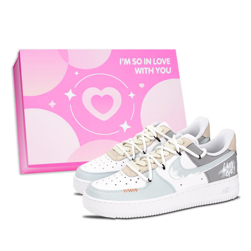 Nike Air Force 1 Air Force 1, Summit Journey Abrasion Resistant Low Top Skateboard Shoes Unisex Blue Gray