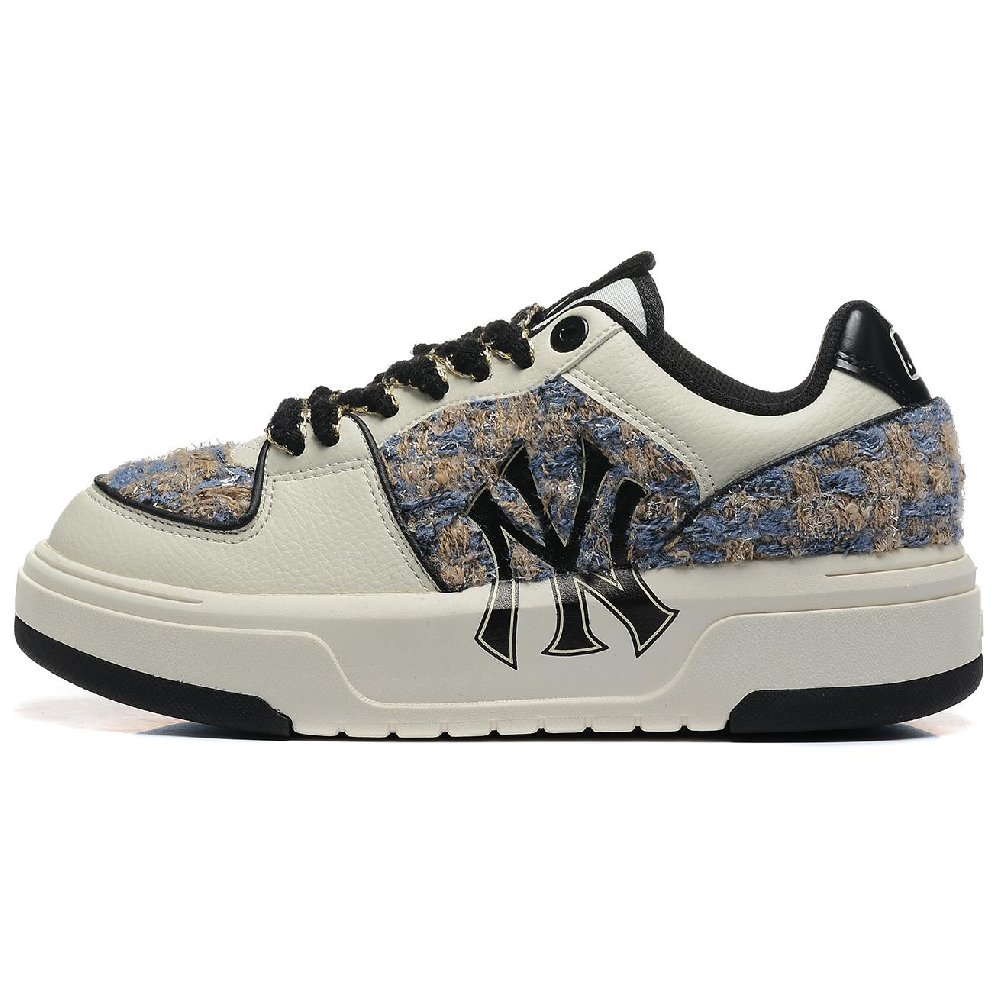 MLB Chunky Liner Wear-Resistant Height Increasing Low-Top Skateboard Shoes Unisex White
