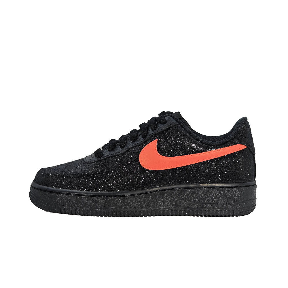 Nike Air Force 1 Baby's Breath Anti-Slip Wear-Resistant Low-Top Skateboard Shoes Men's Black Orange