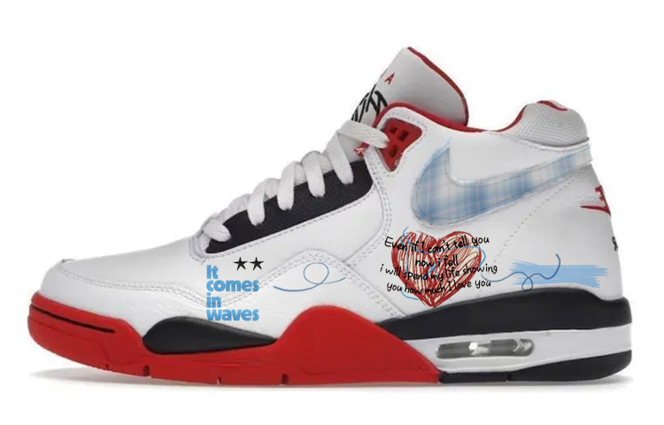 Nike Flight Legacy Vintage Basketball Shoes Men High-Top Red/White