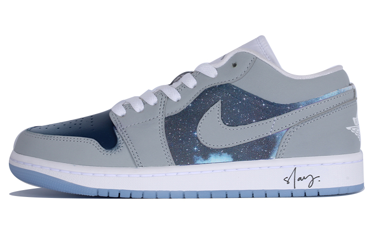 JORDAN Air JORDAN 1 Vintage Basketball Shoes Women's Low Top Gray