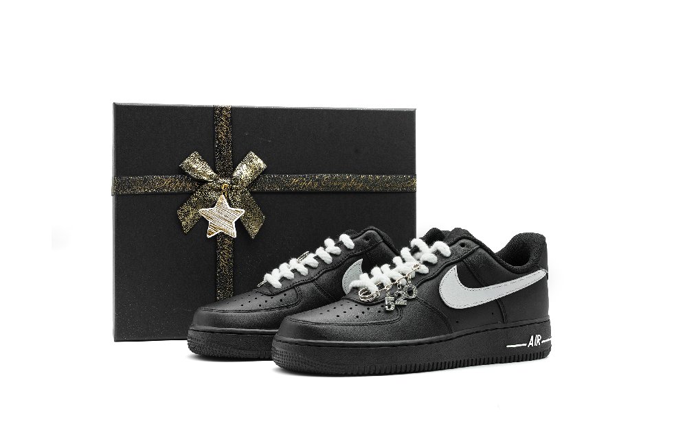 Nike Air Force 1 Abrasion Resistant Low Top Skateboard Shoes Unisex Black