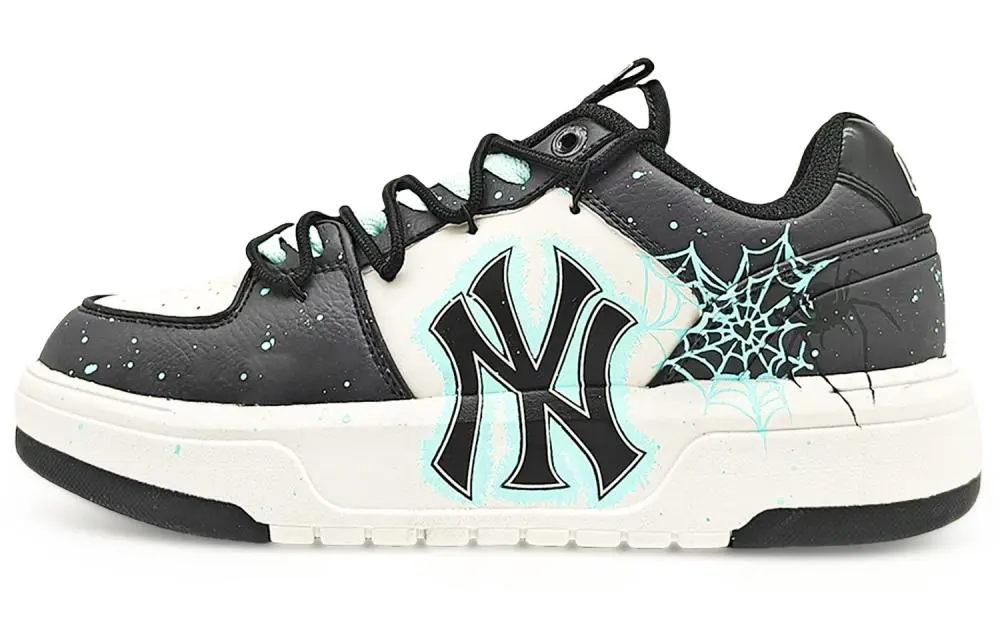 MLB Chunky Liner EIGHT No Sleep Abrasion Resistant Low Top Skateboard Shoes Unisex Black Blue