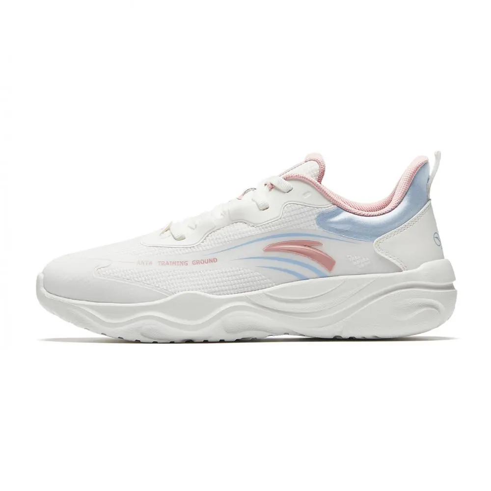 Anta Trendy Versatile Training Shoes Women's Papyrus White/Light Pink Blue/Frost Pink