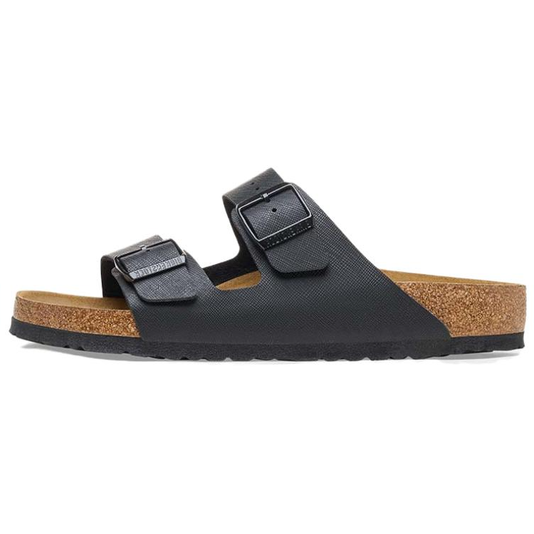 Birkenstock Arizona Abrasion-Resistant Slide Slippers Unisex Black Narrow Fit
