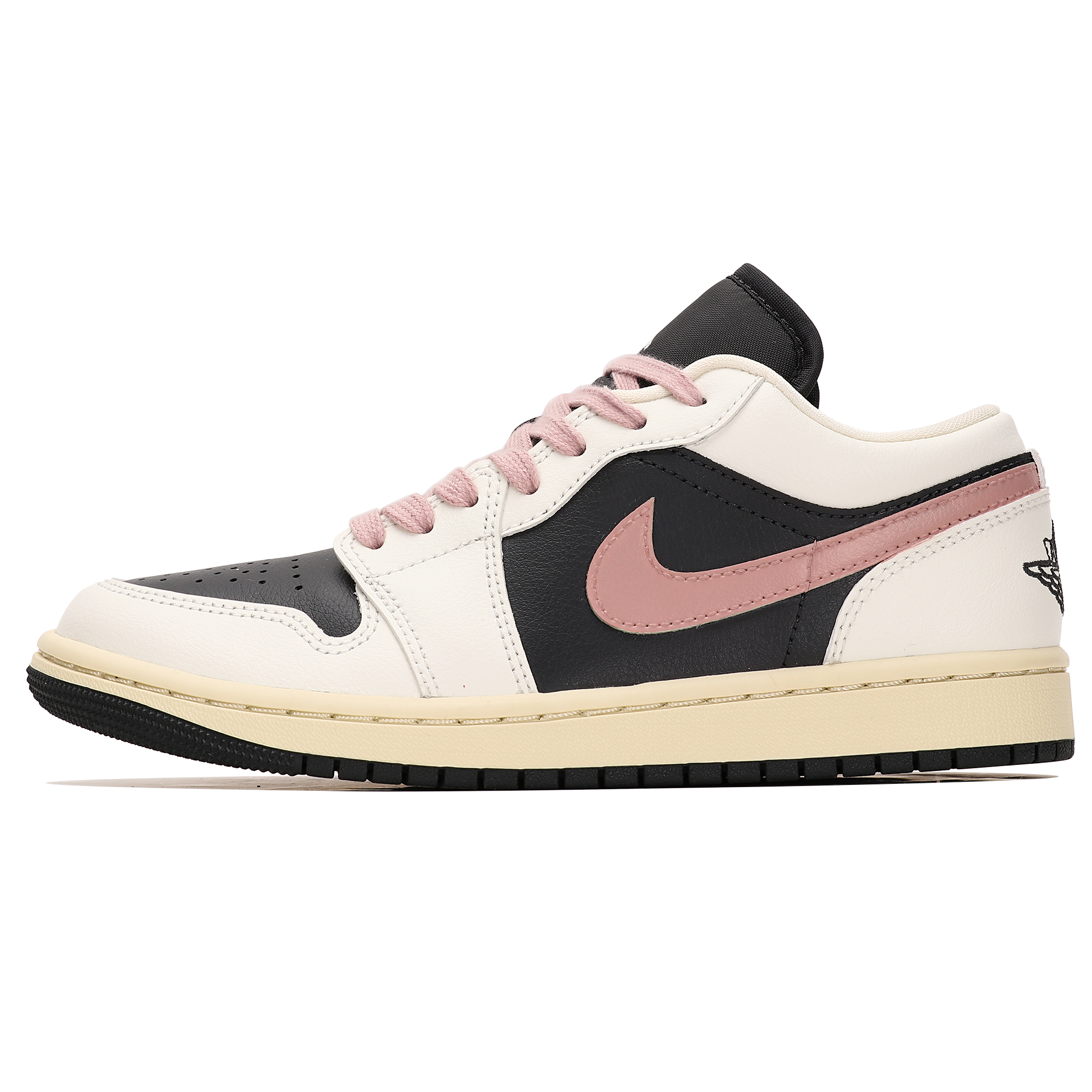 Jordan Air Jordan 1 Low top Vintage Basketball Shoes Women's White Pink