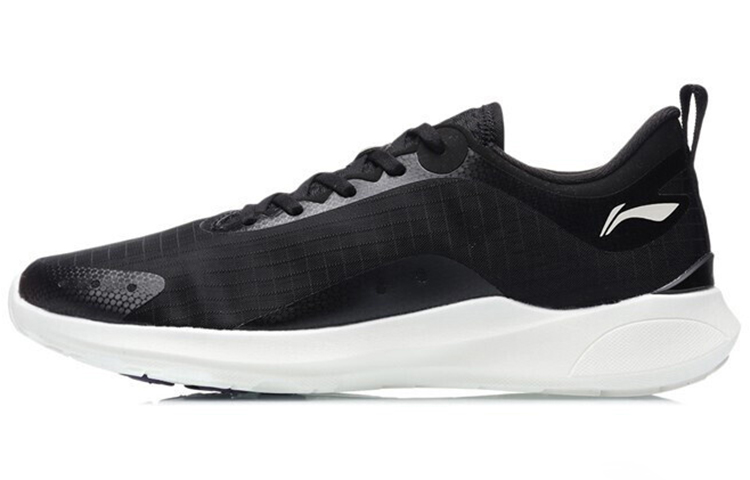 LiNing Qingyi Wear-Resistant Breathable Cushioning Low-Top Running Shoes Men's Black