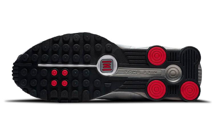 Nike Shox R4 Metallic Silver Comet Red 2018
