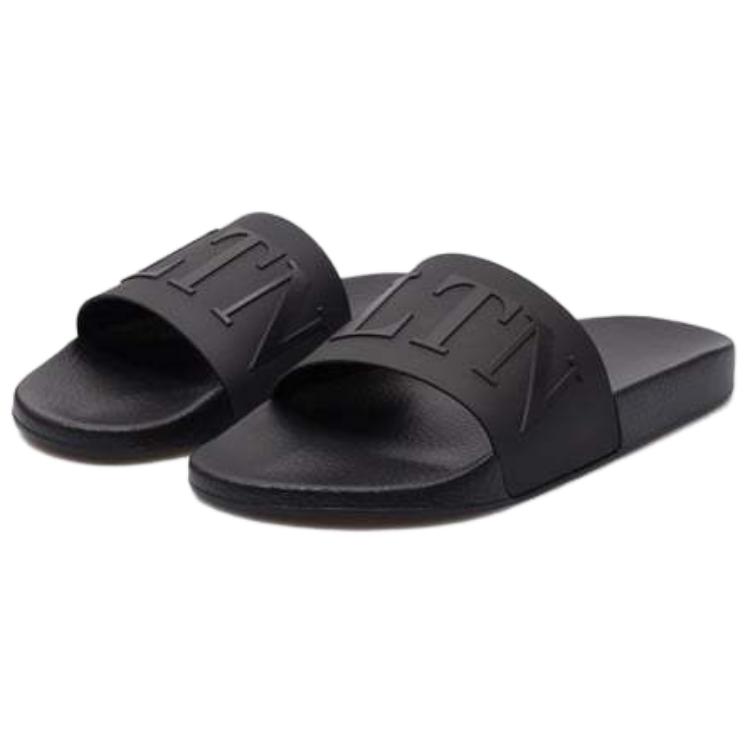 Valentino Vltn Rubber Slide Sandal Black