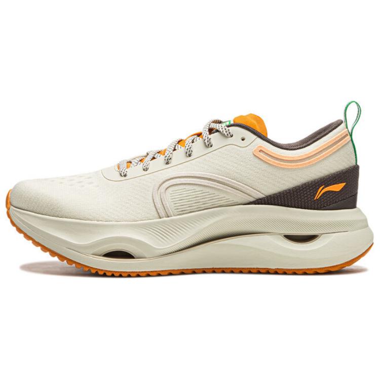 LiNing Wear-Resistant Slip-Resistant Low-Top Casual Running Shoes Women's Beige
