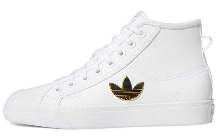 Adidas Nizza Trefoil Hi Cloud White Gold Metallic Women's
