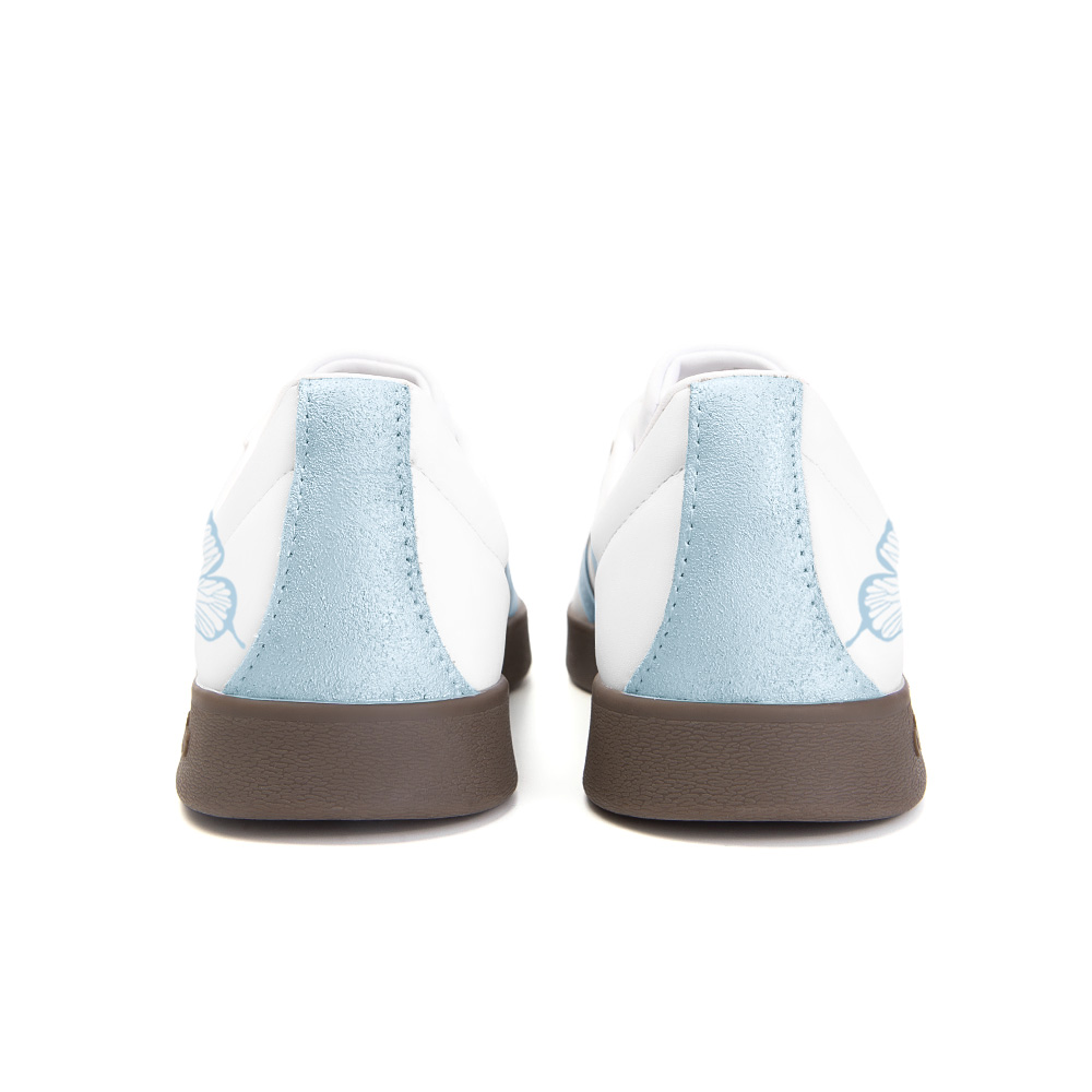 Adidas Neo VL Court 2.0 Anti-Slip Wear-Resistant Low-Top Skateboard Shoes Unisex White Blue